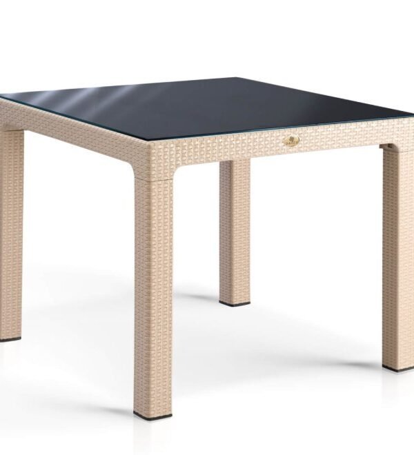 90X90 RATTAN MASA EKO CAMLI - Görsel 2