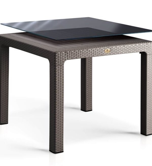 90X90 RATTAN MASA EKO CAMLI - Görsel 3